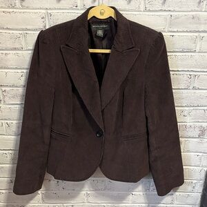 Banana Republic Dark Brown Women's Corduroy Blazer Size 14